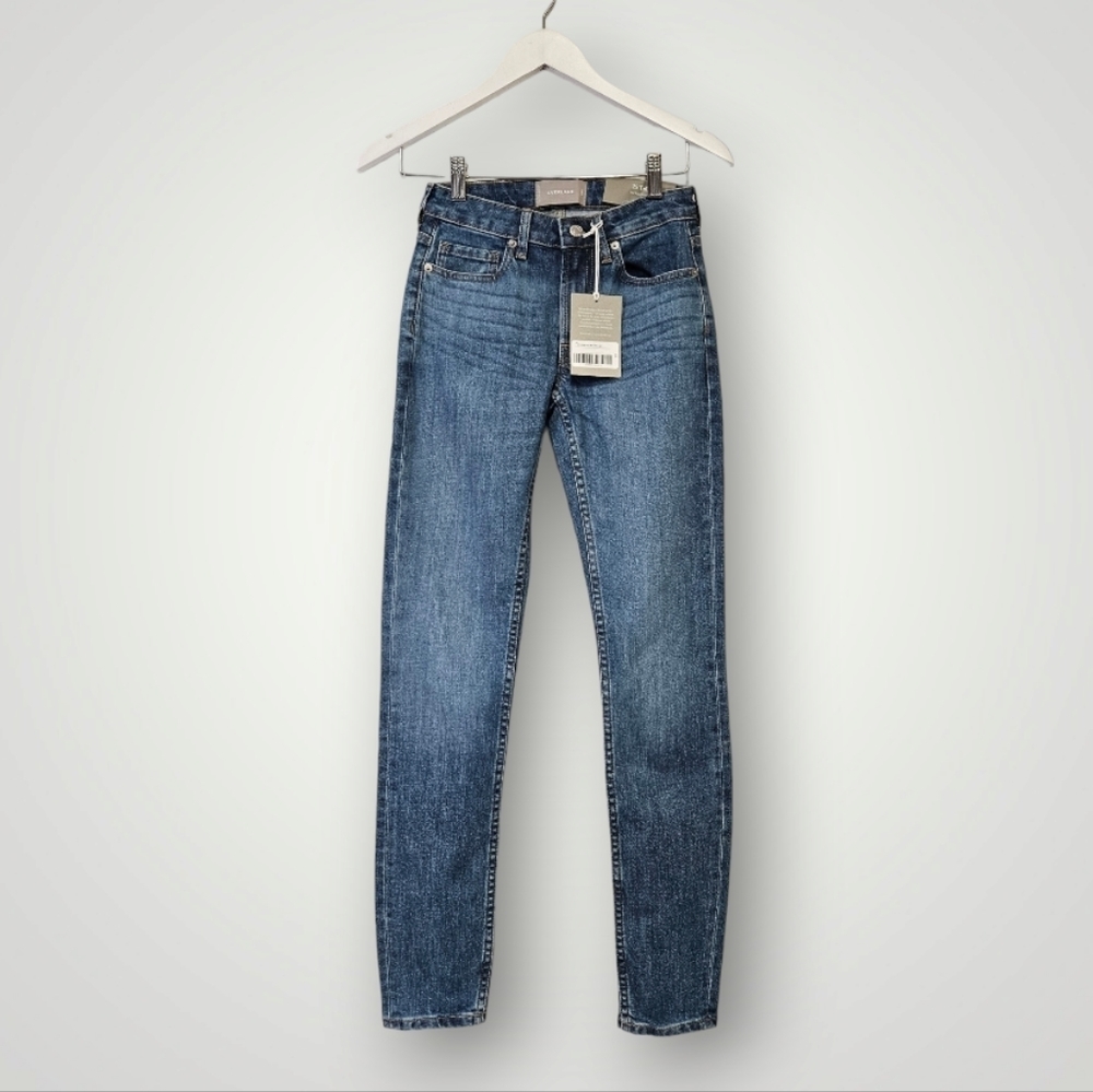 NWT EVERLANE‎ Jeans Womens Size 23 Tall Blue Mid-Rise Skinny Denim - Picture 2 of 11